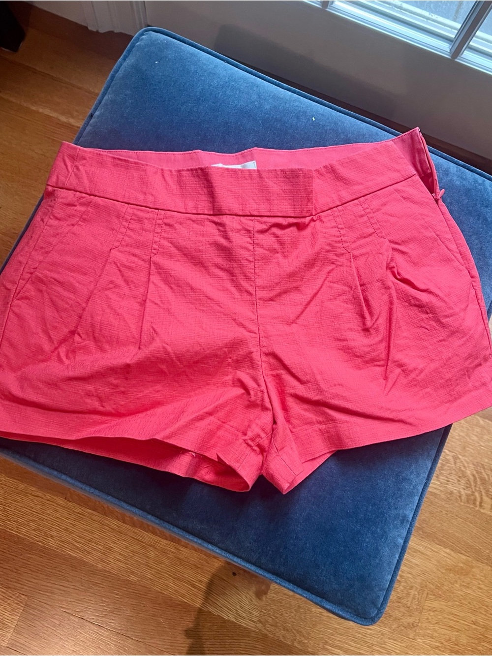 J. Crew Coral Pink Pleated Textured Trouser Shorts